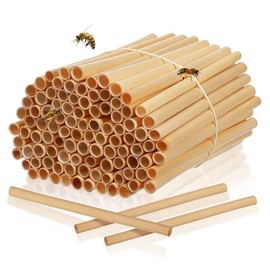 DOITOOL - Tubos de abeja, 100 tubos de abeja, tubos de cartón de abeja, suministros de abeja, tubos de repuesto para apicultores, para casas de abejas, hoteles de abeja, 100 unidades