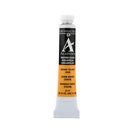 Grumbacher Academy Watercolor Paint, 7.5ml/0.25 Ounce, Indian Yellow Hue (A111)
