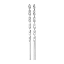 Extra Long Straight Shank Twist Drill Bits, 9mm Extension High Speed Steel Twist Drill 200mm Length for Wood, Plastic, Aluminum, Iron, Copper(2Pcs)