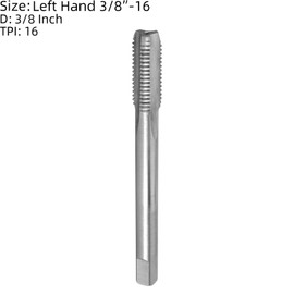 Burkit 3/8"-16 UNC Tap and Die Set Left Hand, 3/8 x 16 UNC Machine Thread Tap and Round Die