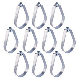 HIGHCRAFT ITSO-HQ114-10 Swivel Loop Pipe Hanger, Pre-Galvanized Steel, 1-1/4 in, 10 PK, Chrome, 10 Pack