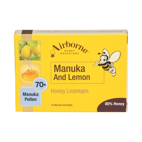 Airborne Honey Lozenges Manuka Lemon 70 1.58 oz (Pack of