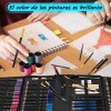 Set De Arte Profesional 145 Lápices Colores Dibujo Kit