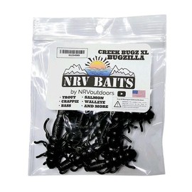 NRV Baits: Creek Bugz XL Bugzilla - Color: Black