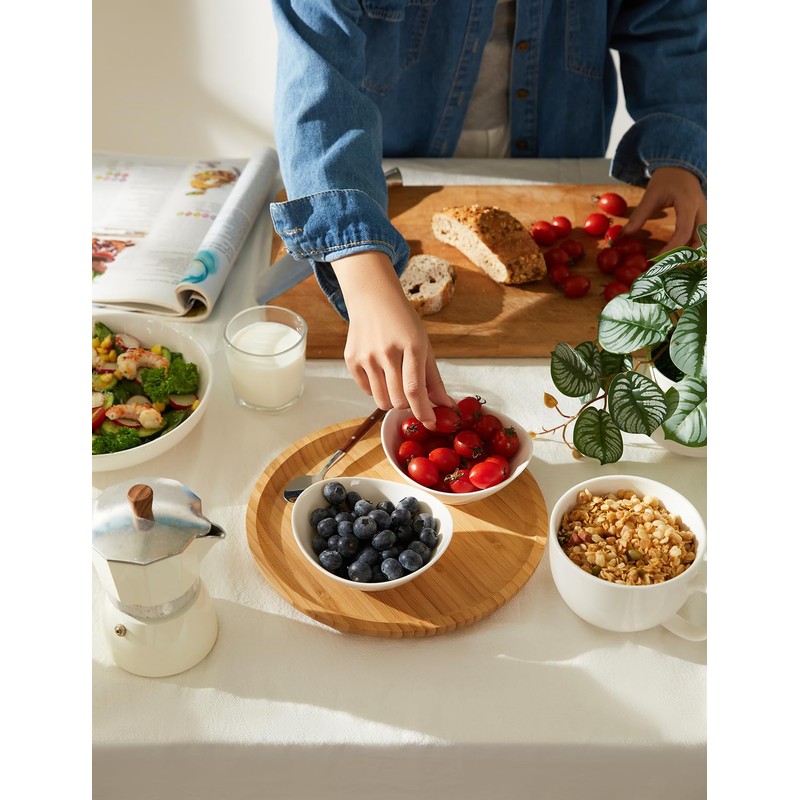 Teocera 5 Inch Porcelain Small Bowls Set, 6 Ounce small