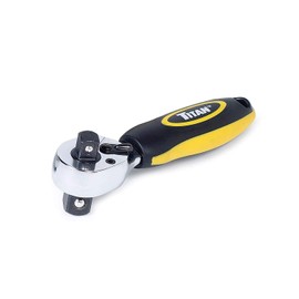 Titan 12051 3/8-Inch and 1/2-Inch Dual Drive x 5-1/2-Inch 72-Tooth Dual Head Stubby Ratchet