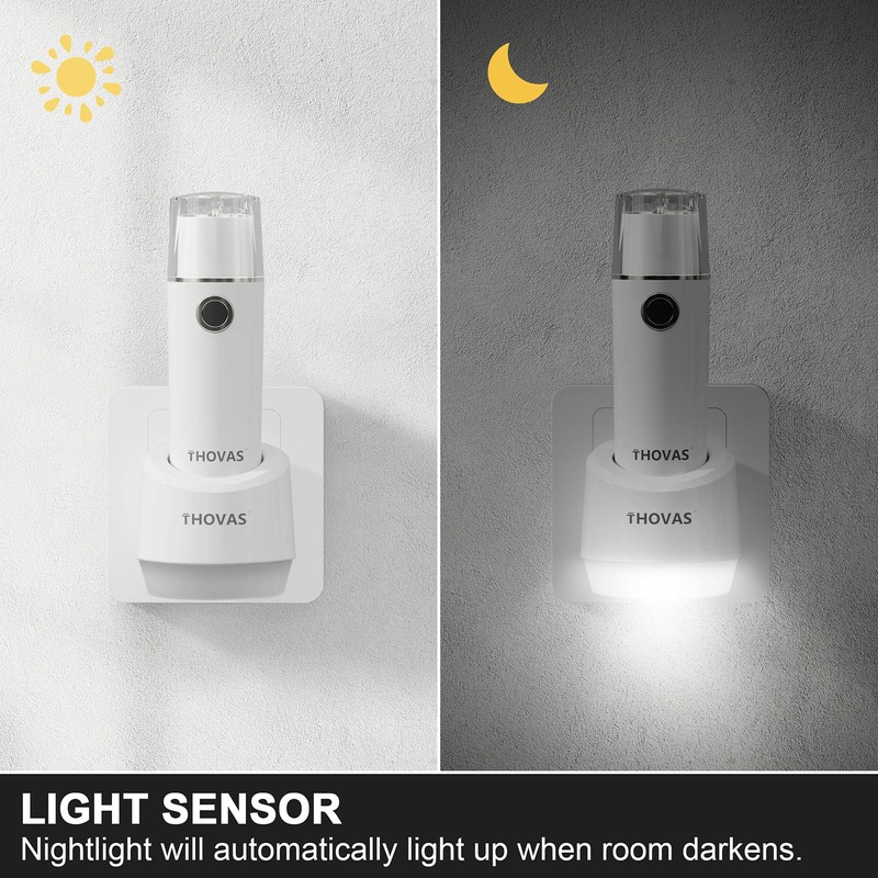 THOVAS Emergency LED Flashlight, Power Failure Light, Plug-in Flashlight for