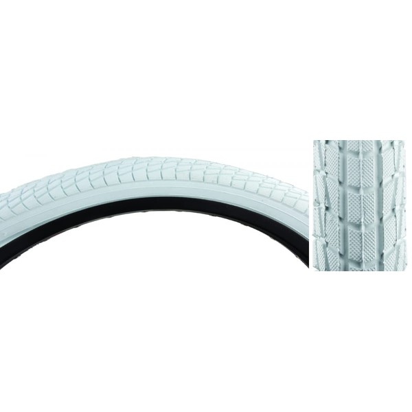 Sunlite Freestyle BMX Kontact Tires, 20" x 1.95", White/White