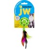 JW Pet Cataction Feather Ball with Bell, Cat Toy, Green,