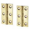 Merriway BH03472 (2 Pcs) 63mm (2.1/2 inch) Solid Brass Butt