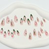 Christmas Press on Nails Almond French Tip Fake Nails Medium