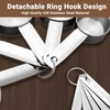 Stainless Steel Measuring Spoon Set 12-Piece, Metal Spoons with Clip