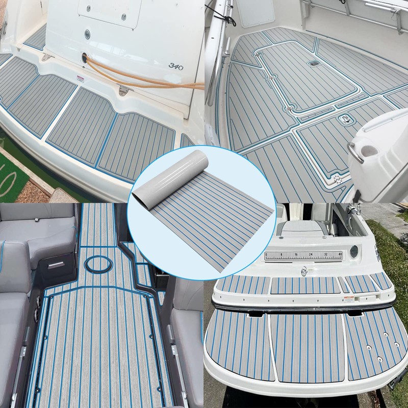 HZCHIONE Boat Flooring 94x35, EVA Foam Decking Faux Teak Marine