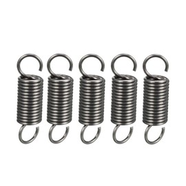 uxcell 5Pcs Extended Tension Spring Wire Dia 0.059", OD 0.47", Free Length 1.97" Stainless Steel Small Dual Hook Tension Springs for Production