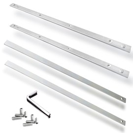 Guide Rail Connector Set P-20177 for Makita Track Saw Long Cuts， Also Compatible with Festool, Fit for DeWalt in Integrated Guide Rail T-Slots for Secure Cutting, Sliver