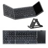 Ewin New Bluetooth Keyboard, Foldable, Wireless Keyboard, Built-in Touchpad, Japanese Arrangement, Kana Input, 3 Devices Registration, One-Touch Switching Connection, Compatible with Windows, Mac, IOS Compatible, Type-C Rechargeable, Bluetooth Keyboard f