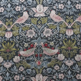 Obal William Morris Blackout Green Floral Kitchen Tiers Cafe Curtains with Rod Pocket for Living Room Bathroom (26x36 Inch, 2 Panel)