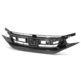Auto Dynasty HO1200242 Factory Style Front Bumper Grill Grille Assembly Compatible with Honda Civic Sport 2/4-Door 2016-2021, Matte Black
