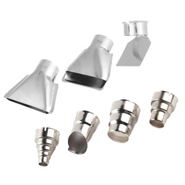 TOPINCN 7Pcs Heat Gun Nozzle Attachments, Stainless Steel Shrink Wrap Hot Air Gun Accessories Tools Kit for 1500-2000W 35mm Hot Air Gun