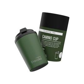 Made by Fressko Camino Tumbler, Specially for Coffee, Long-lasting Taste, High Sealing, 340ml / 12oz (Khaki)