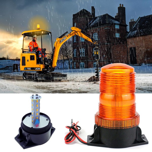 Warning Light, Flashing Light, LED, Yellow, 12 V, 24 V,