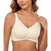 Xcutting Women's Thin Bra Without Underwire Soft Bustier Seamless Bra