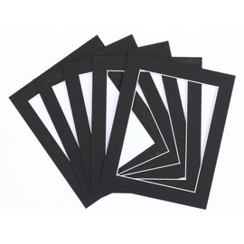 Frame Company Pack of 10 Black Mounts 10x8 for 7x5 inch *Choice of Colours*