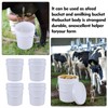 Afromy 4 Packs Food Grade Bucket Pail with Plastic Handles