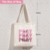 Teeglow Christian Canvas Tote Bag Gifts for Women, Aesthetic Faith