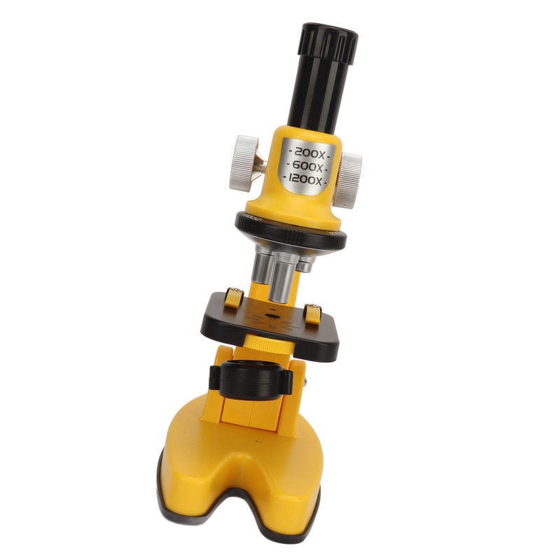 Kids Beginner Microscope Science Kit Portable 200X‑1200X Microscope Kit for