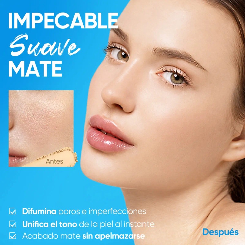 Skintific Base En Polvo Ultra Cover Mate Alta Cobertura