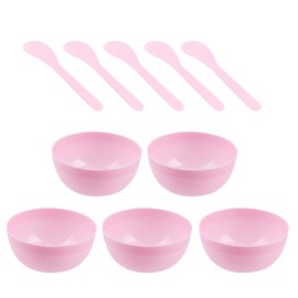 Milisten 10pcs Slime Making Tools Mixing Bowl Set with 10pcs Spoons for Glue Slime Mixing female mask mixing(Pink)