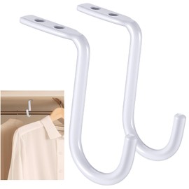 Gisafai 8 Pcs Closet Rod Center Support 1 Inch Heavy Duty Metal Wall Mount Rod Bracket Closet Support Bracket Clothes Storage Hanger for Shelf