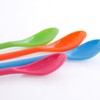 SURALIN Set of 4 colourful plastic spoons, small spoons, coffee
