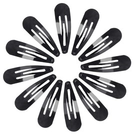 Pack of 50 Hair Clips for Girls, 5 cm Metal Small Hair Clips, Mini Hair Clips for Children, Girls, Women (Black)