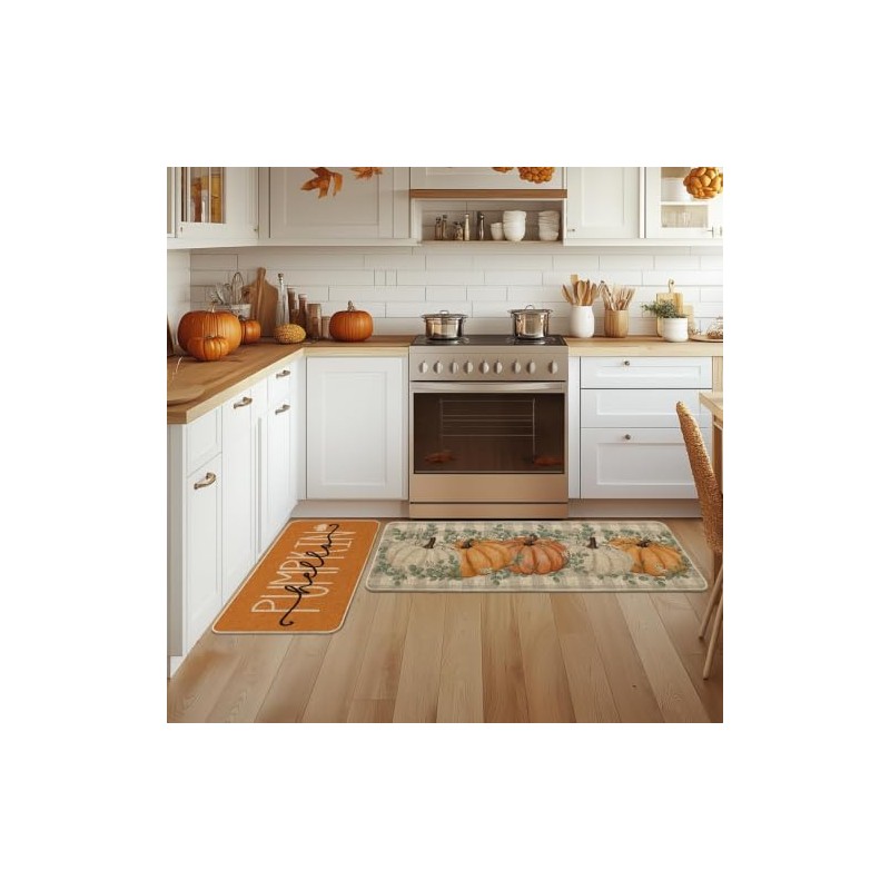 Artoid Mode Tapetes de Cocina eucalipto otoño Juego de 2