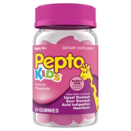Pepto-Bismol Pepto Kids Calcium Phosphate Gummies Bubble Gum 24 EA