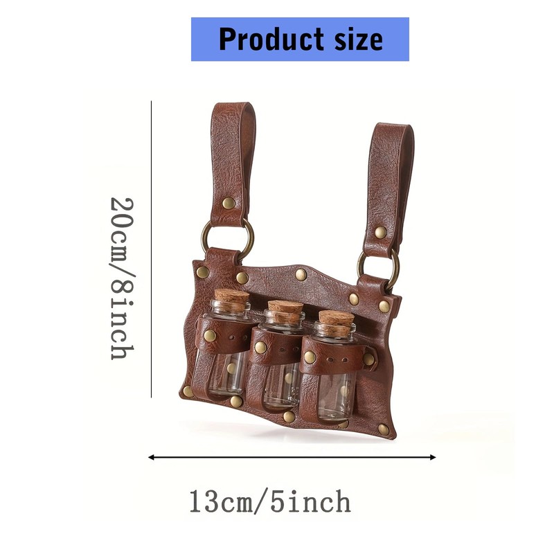 Haiki Medieval Potion Holder Cork Potion Bottle Cosplay Accessories Historical