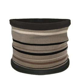 Rockjock mens neck warmer, scarf, hat, hood, snood - reversible (Beige/Black)