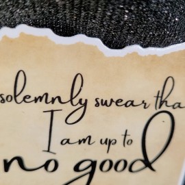 Moonlight Jade STKR007 Handwritten Parchment Inspire Sticker Solemnly Swear Up to No good magic