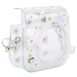 Estuche para cámara instantánea, funda protectora para cámara de PVC Bolso transparente de concha de honda Daisy con correa para el hombro