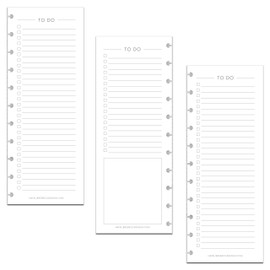 BetterNote Skinny To Do List Refills for Discbound Notebooks, Half Sheet Checklist, Fits Levenger Circa, Staples Arc, TUL, The Happy Planner, Disc Bound, Talia (Classic- 25 Sheets, 11-Disc, 8.5"x11")