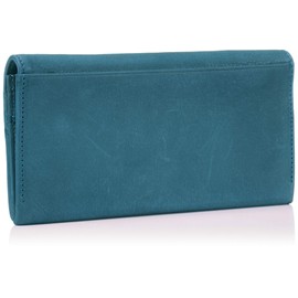 Catherine Hamnet London Wallet, Made with High Quality Domestic Soft Leather, Soft, blue