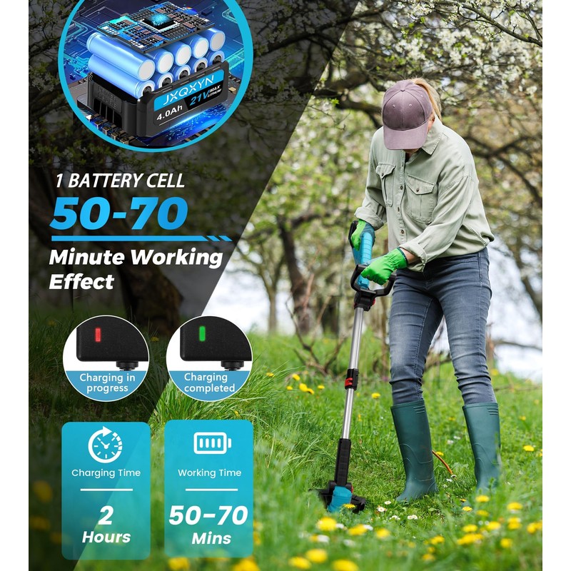 Brushless 12-Inch Electric Weed Eater,Cordless Weed Wacker with Versatile 3