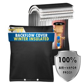 Actgan 24"X24" 5 Layers Outdoor Pressure Vacuum Breaker Cover, Backflow Preventer Insulation for Winter Freeze Protection, Black