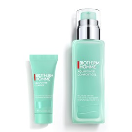 Biotherm Homme Set Aquapower Comfort Gel 75ml + Cleanser 40ml, erfrischendes Gesichtsgel und Reinigungsgel für Männer