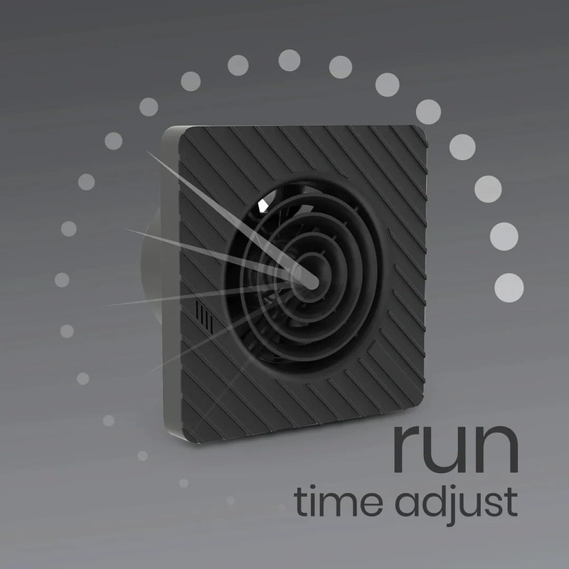 Pebble Grey™ Wave 4”/100mm Silent Bathroom Extractor Fan with Timer