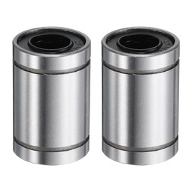 QUARKZMAN LM10UU Linear Bearings 10 mm Bore 19 mm OD 28 mm Length Linear Ball Bearings Double-Sided Rubber Sealed Bearing Steel for CNC Machine 3D Printer Food Packaging Machine Pack of 2