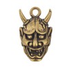 Brass Charm Evil Oni NOH Hannya Buddhist Mask Handmade Pendant