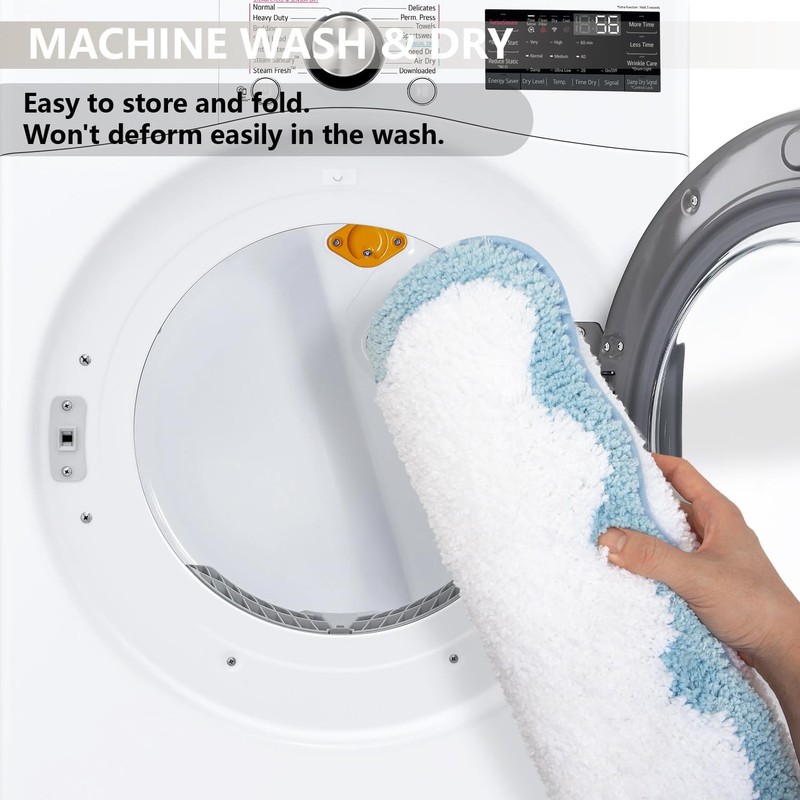 Bathroom Runner Rugs Non Slip 18" x 47" Luxury Microfiber